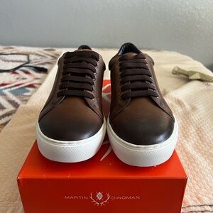 Martin Dingman  Lorenzo Luxe Dark Brown calf skin Leather Sneakers